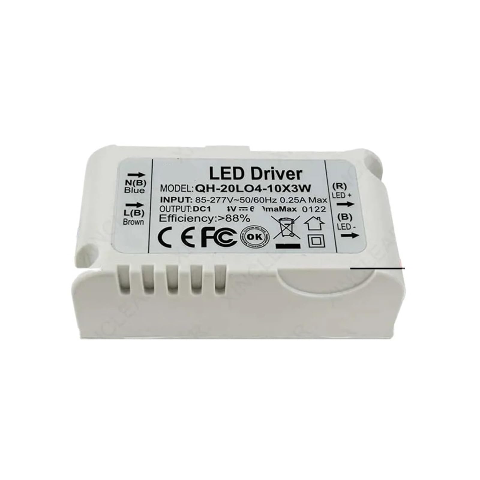 Driver LED DC 21-65V 15-45V 12-34V 6-20V Transformateur D'alimentation D'éclairage(Plastic Case,DC 15-45V 420mA)