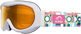 Loubsol - Máscara de Estrella Blanca con Pantalla fotocromática Cat.2/3 esquí, Unisex para niños, FR: XS (Talla del Fabric...
