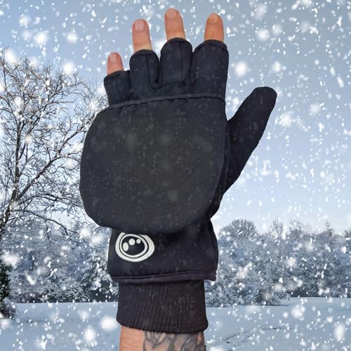 Optimum Dry Wrap Winter Gloves Thermal Warm Half Finger Waterproof Resistant Windproof Visible Breathable Sport running Hockey Driving Outdoors - Image 4