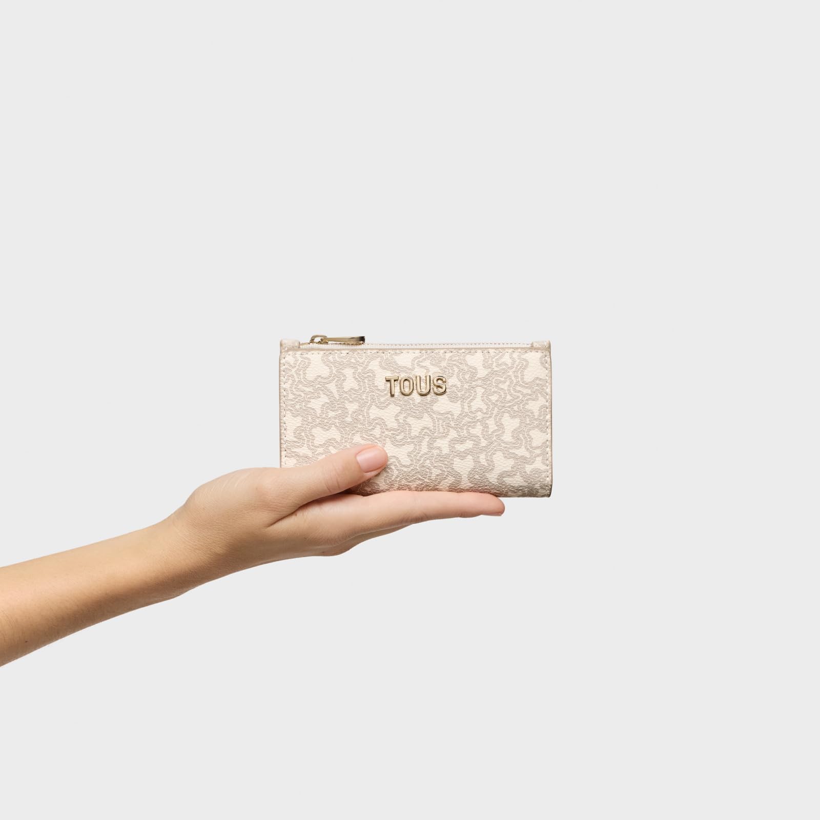 Tous Cartera Beige, para Mujer, Medidas 8 x 14,2 x 1,5 cm, Colección Kaos Mini Lines