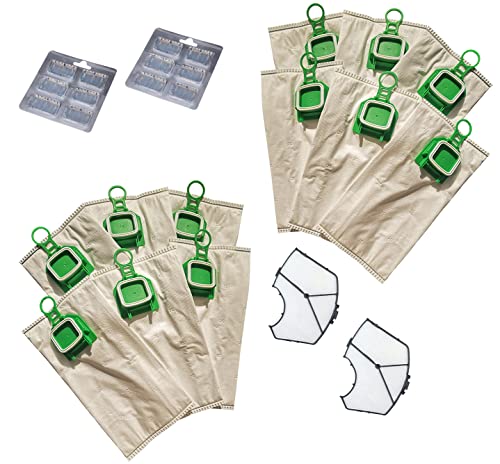 2 filtri griglia Kit 12 Sacchetti Compatibili Per Vorwerk Folletto VK140/150 + 12 Profumini + 2 Filtri Griglia Motore - Garanzia 24 Mesi SG group