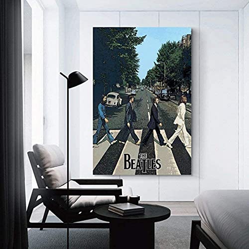 Les Beatles Abbey Road Affiche Peinture Décorative Mur Art Impressions sur Toile Pas De Photos Encadrées pour La… - Les Beatles, Paul McCartney, John Lennon, RIngo Starr, George Harrison Les Beatles Abbey Road Affiche Peinture Décorative Mur Art Impressions sur Toile Pas De Photos Encadrées pour La… – Image 3