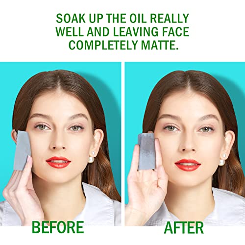 1200 Sheets Natural Blotting Paper For Oily Skin With Bamboo Charcoal, Oil Blotting Sheets For Face, Makeup Blotting Paper, 3 7/8" And 2.75" #TOP3