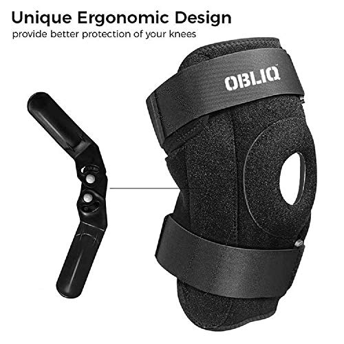 Image of OBLIQ Hinged Knee Braces for Men /Women with Lateral Support Dual Stabilizers - Fits Upto 20 Inches