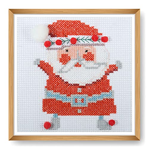 Trimits Mini Kit point compté, Père Noël, 13 x 13cm