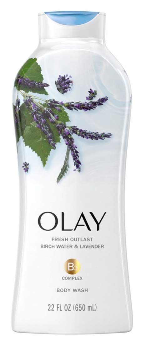 Olay Body Wash Fresh Purifying Birch Water & Lavender 22 Ounce (650ml) (3 Pack)