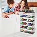 KISLANE Acrylic Display Case for Toy Cars & Matchbox Cars, 6 Tiers Matchbox Cars Display Case, Sturdy Assembly Storage Case Display of 48 Toy Cars Matchbox Cars (6- Tiers Gray)