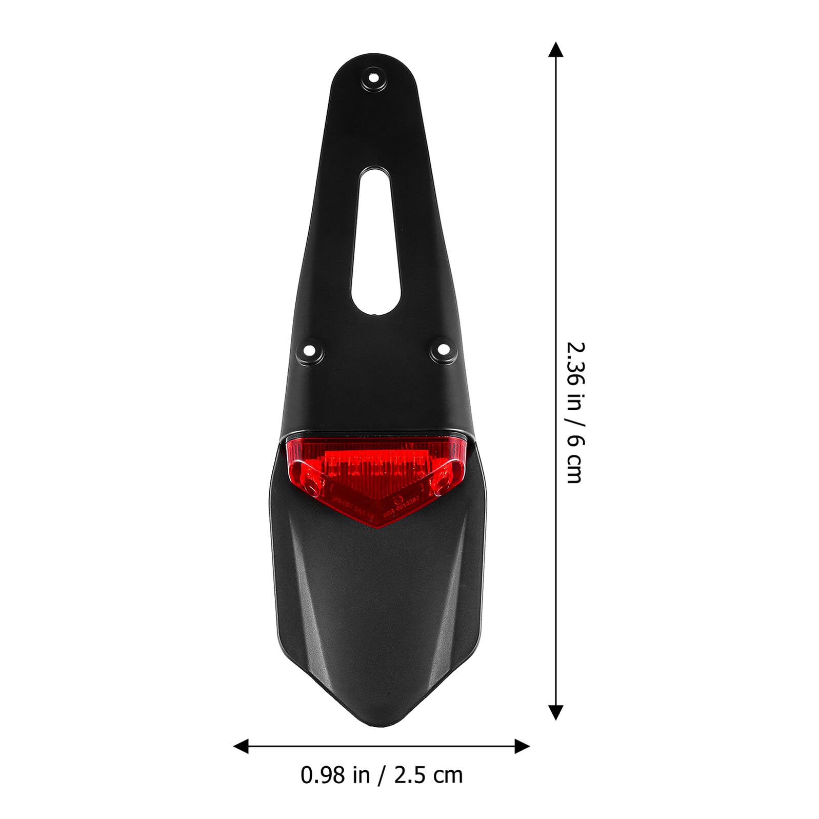Ipetboom Feu Arrière de Moto Plastique Noir Léger Installation Facile à LED 35w 12v pour Freinage Sûr Hors-piste sous Garde-boue Arrière