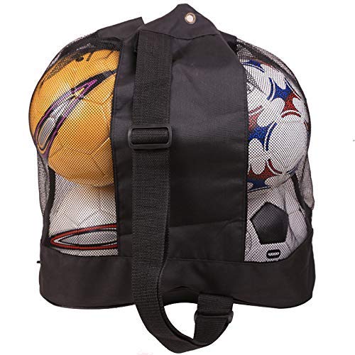 image for IPENNY Middle Size Durable Mesh Ball Football Bag Sports Equipment Duf
