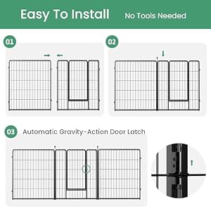 Dog Playpen for Yard, RV, Camping, 32 Inch 8 Panels Play Pen Indoor, Heavy Duty Indoor Outdoor Exercise Dog Pen for Small/Medium Dogs, Black Dog Playpen for Yard, RV, Camping, 32 Inch 8 Panels Play Pen Indoor, Heavy Duty Indoor Outdoor Exercise Dog Pen for Small/Medium Dogs, Black