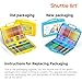 Shuttle Art 48 Colors Gel Crayons for Toddlers, Non-Toxic Crayons Set with 1 Brush and Foldable Case for Kids Children Coloring, Crayon-Pastel-Watercolor Effect, Ideal for Window Paper Glass