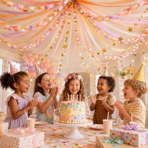 Kit de décorations de fête groovy complet pour masquer un mur vide