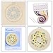 Full Range of Embroidery Starter Kit with Pattern, Kissbuty Cross Stitch Kit Including Embroidery Cloth with Plant Pattern, Bamboo Embroidery Hoop, Color Threads and Tools Kit (Embroidery Kit-14)