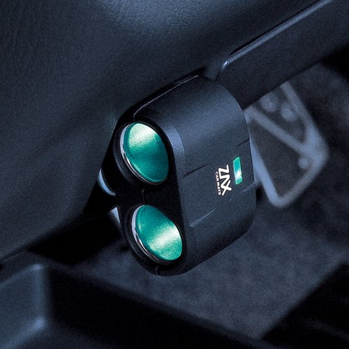 Amazon | カーメイト 車用 ソケット ダイレクト2連 ブラック CZ258
