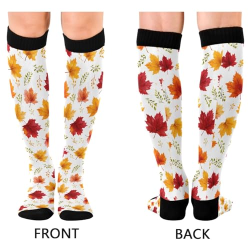 ALAZA Bat Starry Halloween Compression Socks for Women Men Unisex Knee High Stockings for Running Athletic2