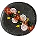 roro Handmade Ceramic Stoneware 11 inch Dinner Plates - Black Speckled Set of 2 | Ideal for Elegant Dining, Fine Cuisine, and Entertaining | for Serving Appetizers, Main Courses