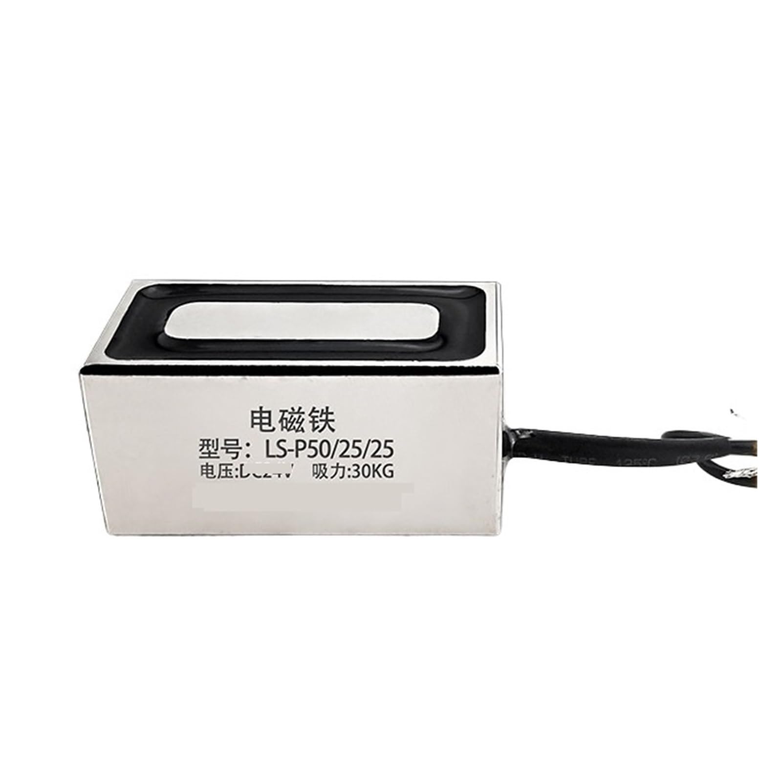 Aimant de Levage électrique Électroaimant carré P50/25/25, Force d'aspiration 30 kg(DC12V)