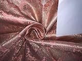 BRO955 - Tela de brocado de seda, color pastel, 44 pulgadas de ancho, disponible en 3 colores: melocotón, rosa, gris plateado y rosa