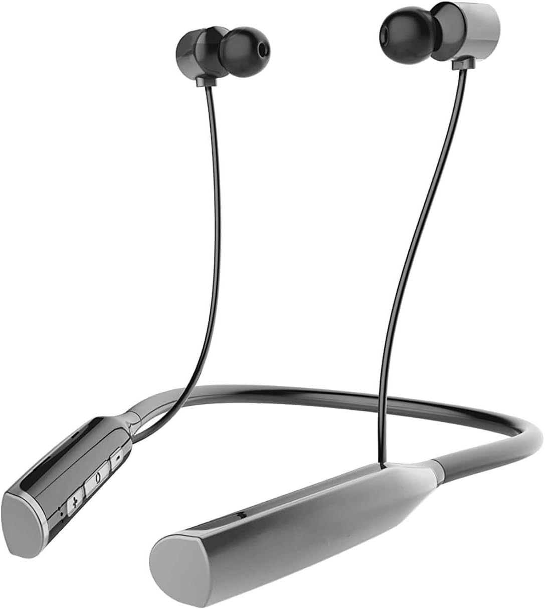 Wireless Earphones Bluetooth for Citroen C3 Puretech 110 Feel Neckband Gaming Music Sound Quality Sweat Proof Sports Professional 5.1 Stereo Sport Hi-Fi Sound Calling with Mic - (Black, VNT.D, D37)