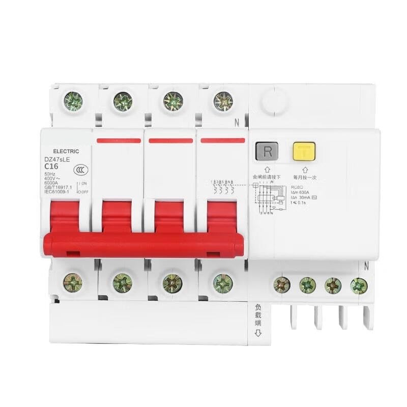 Disjoncteur différentiel DZ47sLE 4P C 16A pour protection contre les fuites