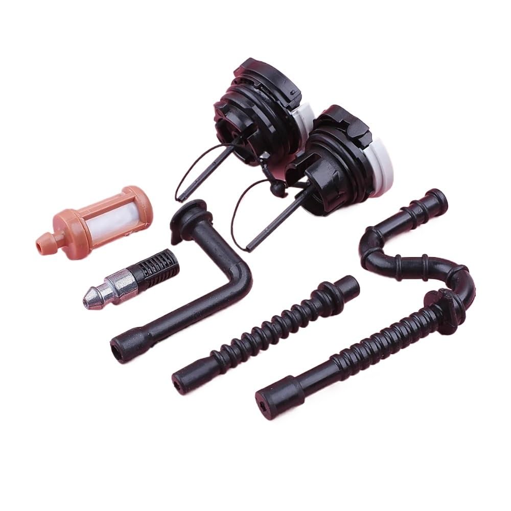 Adecuado for motosierra MS260 026, repuesto de filtro de aceite, manguera de pulso, tapa del tanque de combustible, kit de piezas for herramientas de jardín.