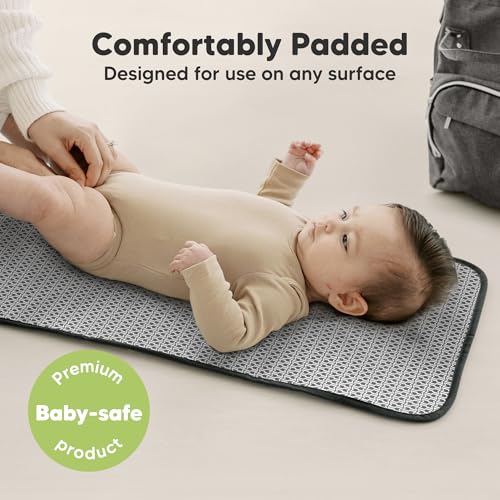 image for KeaBabies Portable Diaper Changing Pad, Easy Wipe Clean - Foldable Wat