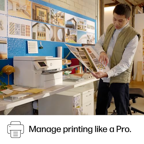 HP OfficeJet Pro 9730e Wide-Format Wireless All-in-One Color Inkjet Printer, Print, scan, Copy up to 11x17', ADF, Duplex Printing Best-for-Office, 3 Month Instant Ink Trial Included (537P6A)