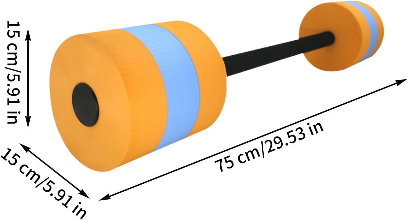 29.3in Swim Barbell, Water Dumbbells For Swimming, High Density EVA Foam Pool Swim Dumbbell Aquatic Exercise Equipment For Adults