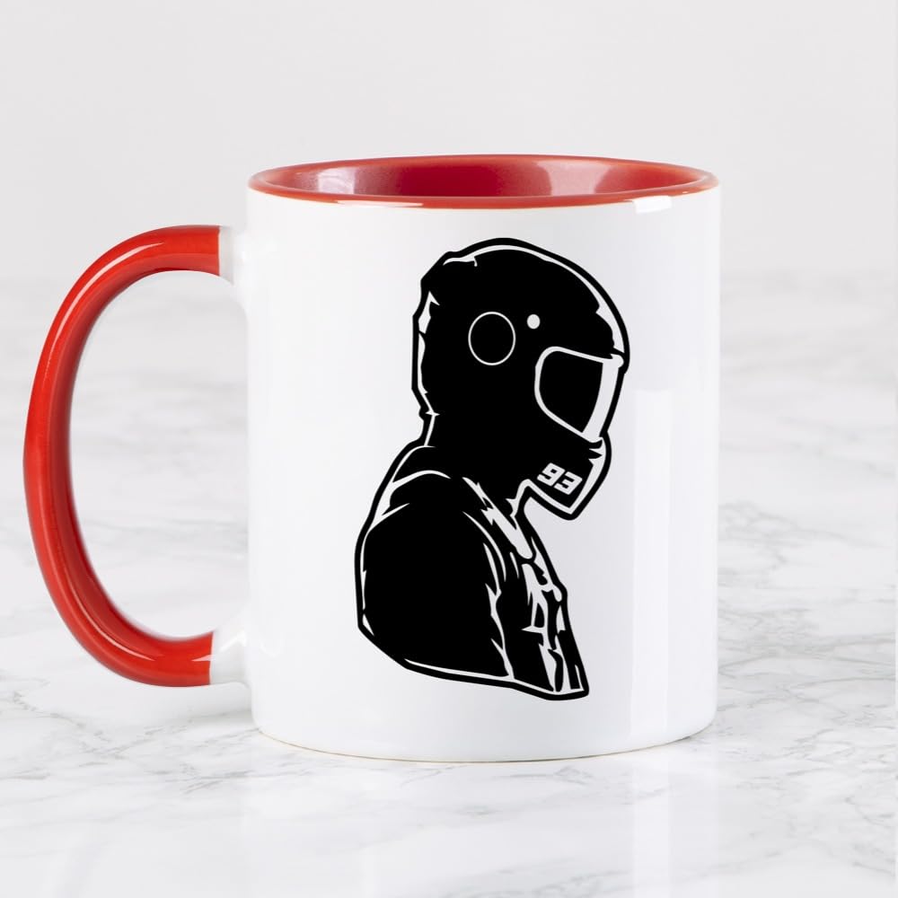 Wanapix Taza cerámica Moto GP 325 ml M.Márquez Apta para Lavavajillas y Microondas