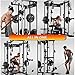 AOTORJAY Smith Machine with 230lbs Weight Plates - All-in-One Home Gym Power Cage with Cable Crossover, LAT Pull-Down, Squat Rack, Leg Press & Training Attachments for Full Body Strength Training