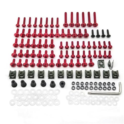 Tornillos de carenado para rutas de fin de semana en moto Suzuki y CBR600 F4 rojos