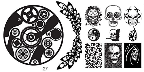 Steampunk Gothic MD-27 Stamping Schablone Platte Nailart Nails Nageldesign