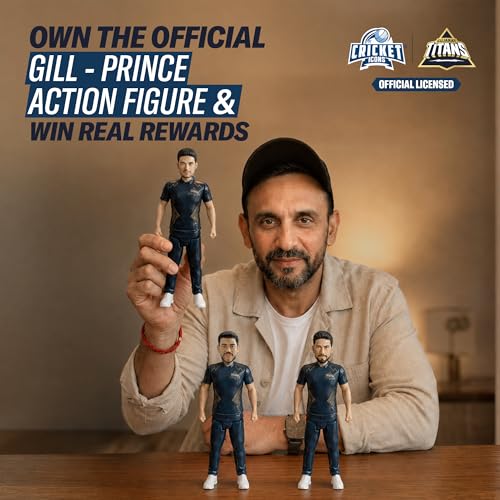 Image of Action Figure, IPL Edition, 7 Inch Shubman Gill | 360 Rotatable Head, Cricket Player, For Fans & Collectors