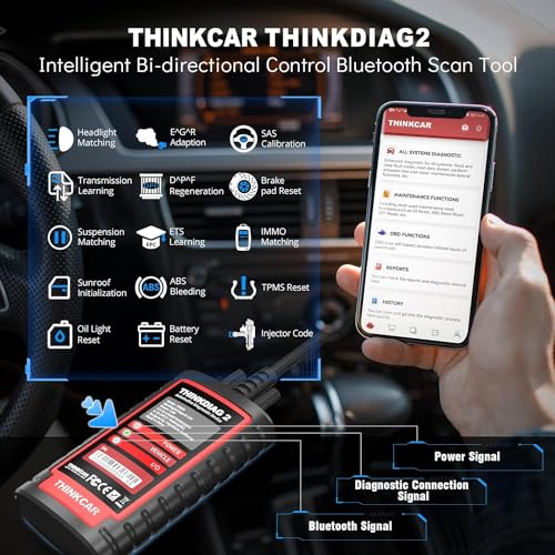 Image of Thinkdiag2 OBD2 Diagnostic Scanner for iOS & Android, Intelligent Scan Tool with CAN-FD Protocol, 15+ Reset Functions, ECU Coding with 1 Year Update