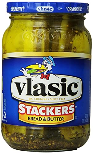 Vlasic Stackers Bread and Butter Pickles, 16 FL OZ