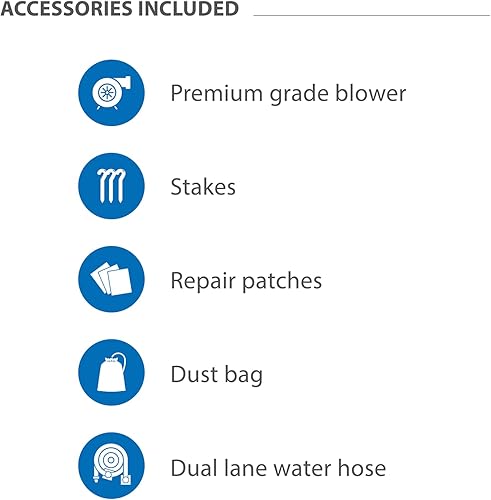 Miniatura 7 de HeroKiddo Jelly Bean Castle - Casa inflable con doble tobogán de agua y piscina de 13 x 26 pulgadas con soplador 100 vinilo de PVC grado comercial