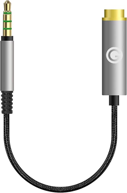 GEEKRIA Apollo 4,4 mm Balanced Female to 3,5 mm Balanced Male Adapter Cord / 5-rdzeniowy kabel audio, aluminiowa obudowa ze stopu aluminium, pleciony PP yarn-braided Upgrade Cable (5,5 cala)