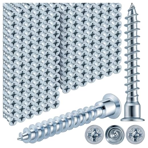 Blulu 400 Pcs Confirmat Wood Screws