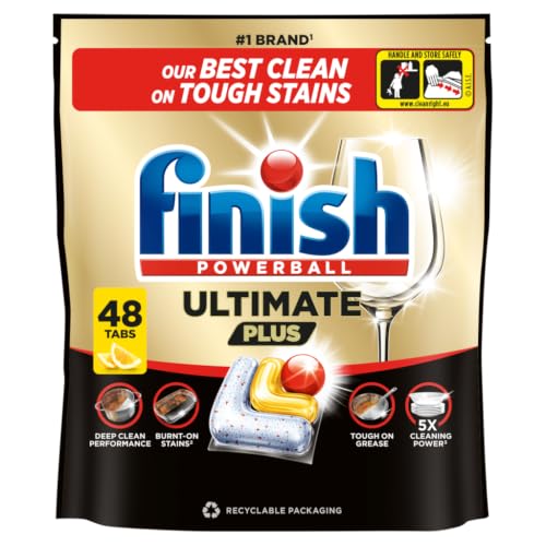 Image of Finish Ultimate Plus All in One Dishwasher Tablets 48 Lemon