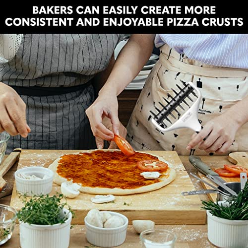 Orblue Pizza Dough Docker Pastry Roller with Spikes, Pizza Docking Tool for Home & Commercial Kitchen - Pizza Making Accessories that Prevent Dough from Blistering, Black - Thumbnail 6