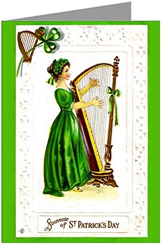 Epic Greeting Cards Assorted Twelve Notecards Of Irish Saint Patricks Day Celebration A day of Shamrocks wearing Green Dancing and Drinking Series One
