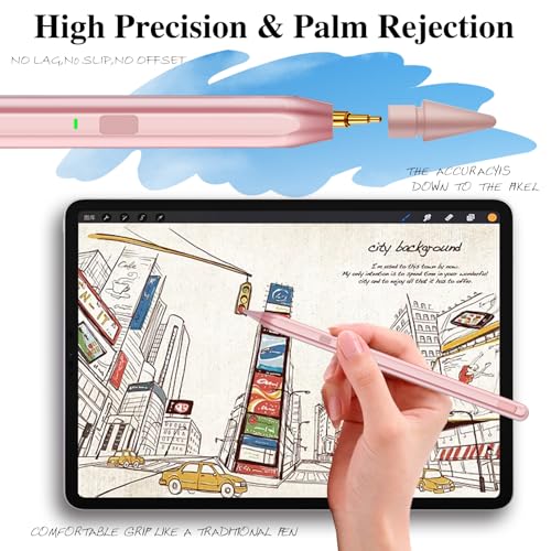 Image of Stylus Pen for iPad 11th&10th Generation,Milikilo Pen with Pencil Holder,Palm Rejection,for Air11&13 inch(M2 /M3), Pad Pro 11 inch&13 inch(M4),iPad 6-11th,iPad Pro 11 inch /12.9 inch, iPad Air 3 /4 /5,Mini 5 /6