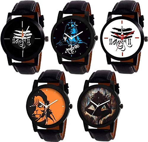 Jay Enterprise Pack of 5 Multicolour Analog Analog Watch for Men and Boys (B07PVQ8X74) Amazon Price History, Amazon Price Tracker