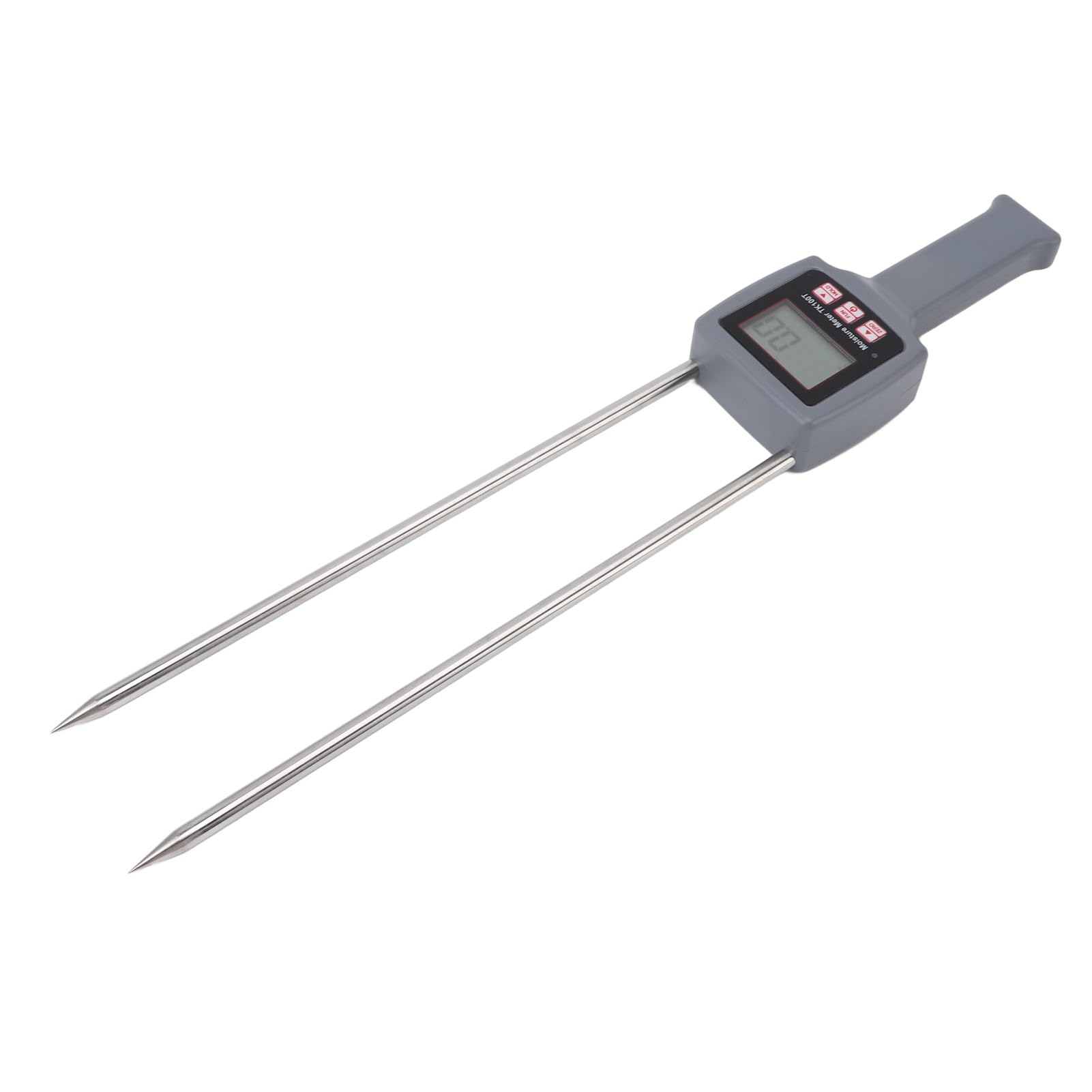Aramox Medidor de Humedad de Heno Portátil Probador de Humedad de Heno Digital de Acero Inoxidable ABS Rango de 8 a 40 por Ciento LCD Retroiluminado ATC para Usuarios de Pasto Forraje de Paja de