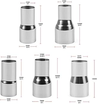 Adattatore Universale Per Tubo Di Scarico DEWIN In Acciaio Inox 201 - Riduttore Da 57mm A 76mm, Connettore Per Marmitte E Terminali - 3