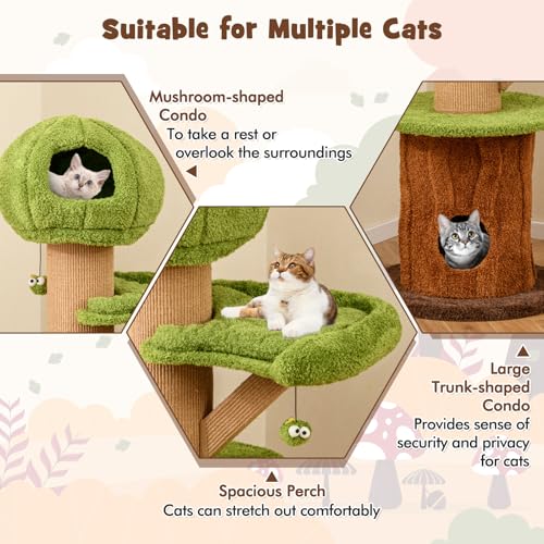 Árbol para Gatos Interior 58 Pulgadas Temática Bosque miniatura 4