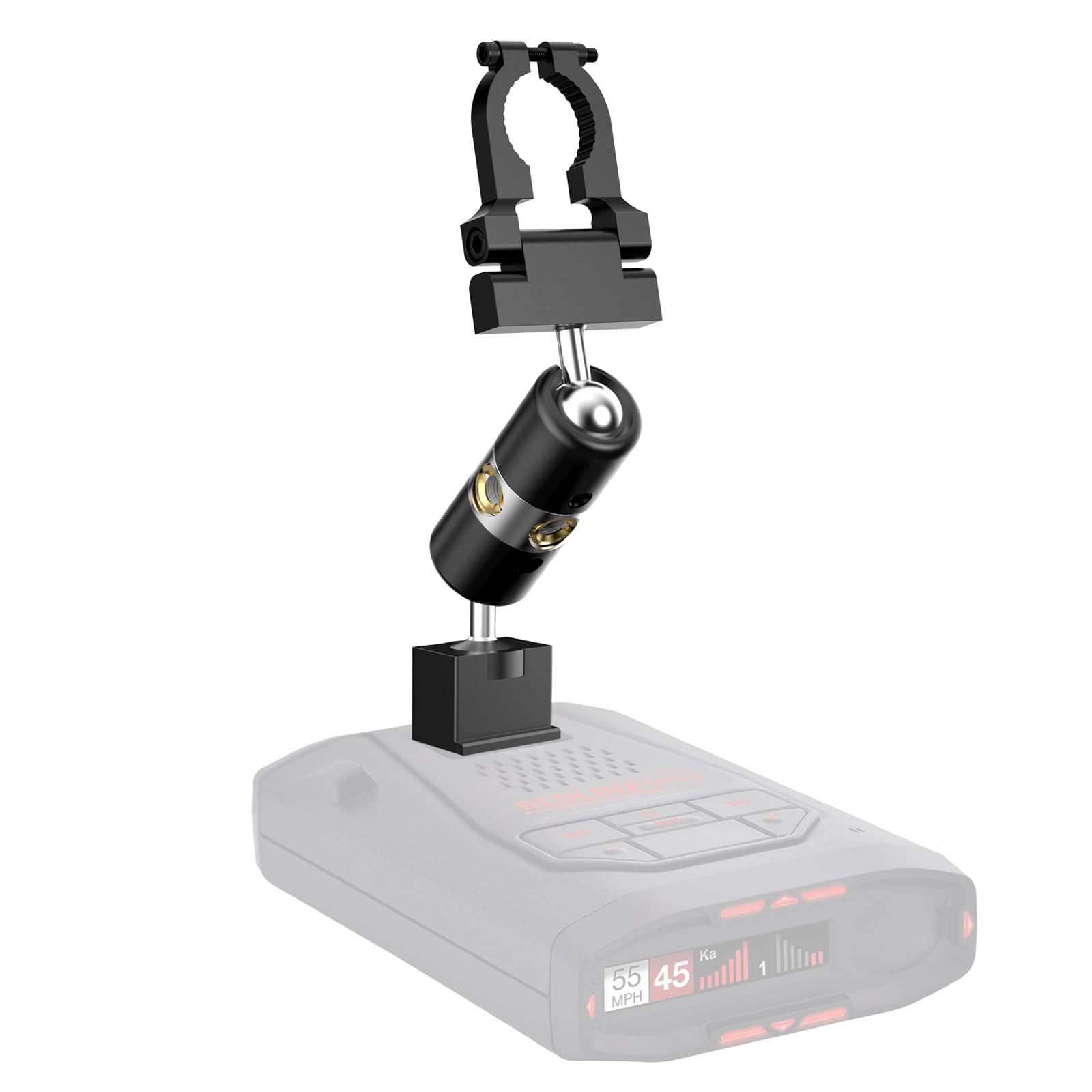 Radar Detector Mount, Rearview Mirror Rod Aluminum Radar Bracket,For Escort IX IXc Max 3 Max360C 2020 Max 360 Redline EX Beltronics GT360 Cobra DualPro Radar Detectors, w/EZ Magnet Connection Base