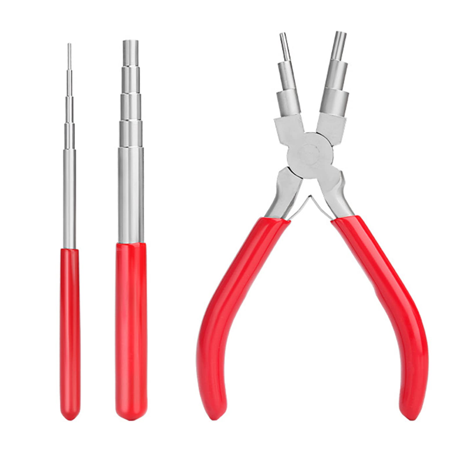 Zbiianxer Red Wire Looping Tool Looping Mandrel And 6 In 1 Bail Making Plier For Jewelry Wrapping And Jump Forming