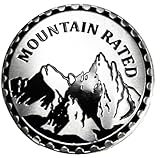 4 x 4 Metal Automotive Badge 3D Metal Emblems Round Emblem Decals Car Badge Decals Stickers Compatible with Jeep Wrangler Vehicles Trucks SUV… (Mountain-Rated)