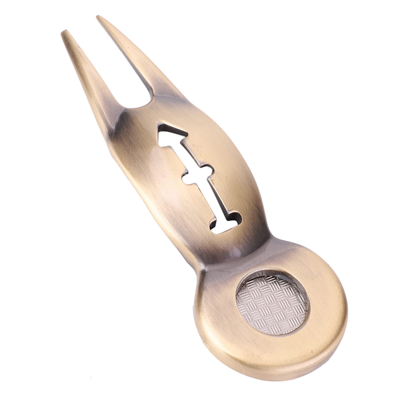 Yosoo Health Gear Herramienta de Reparación de Divot de Golf Multifuncional, Pick Pitch con Marcador de Pelota, Aleación de Aluminio